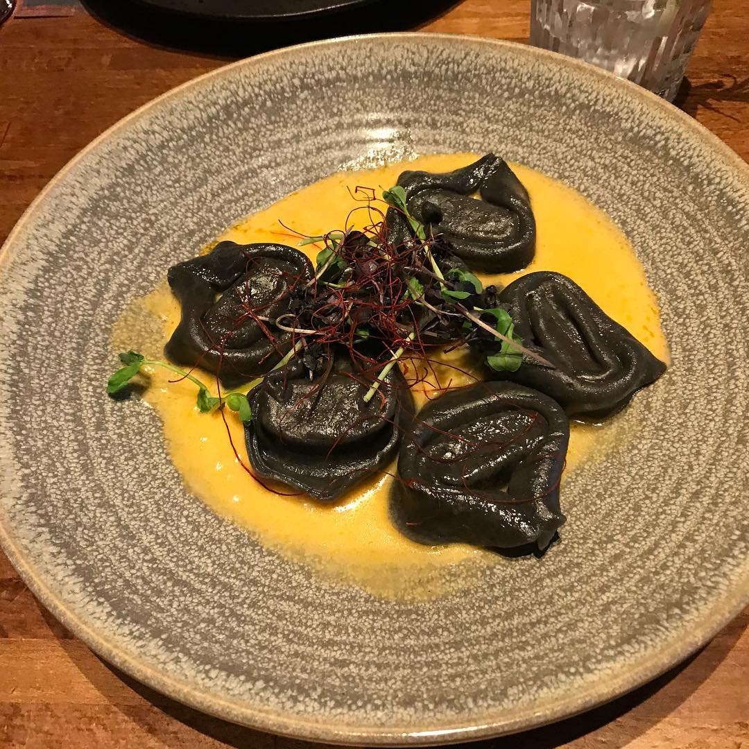 You are currently viewing Tortellini au homard et à l’encre de seiche, by Zizzi, Hygh Wycombe